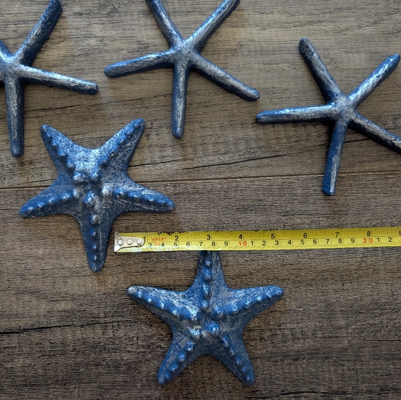 Beachy home decor 17x8  Beach hair don't care wooden sign and 5 -  5" star fish - Picture 6 of 6